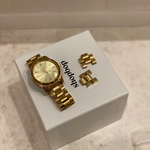 Michael Kors Gold Watch w/ Extra Links 100% Authentic Designer Chunky Statement - Picture 10 of 15